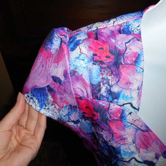 NWOT Lindy Bop Retro Spring Easter Watercolor dress, 6 US - Picture 6 of 12